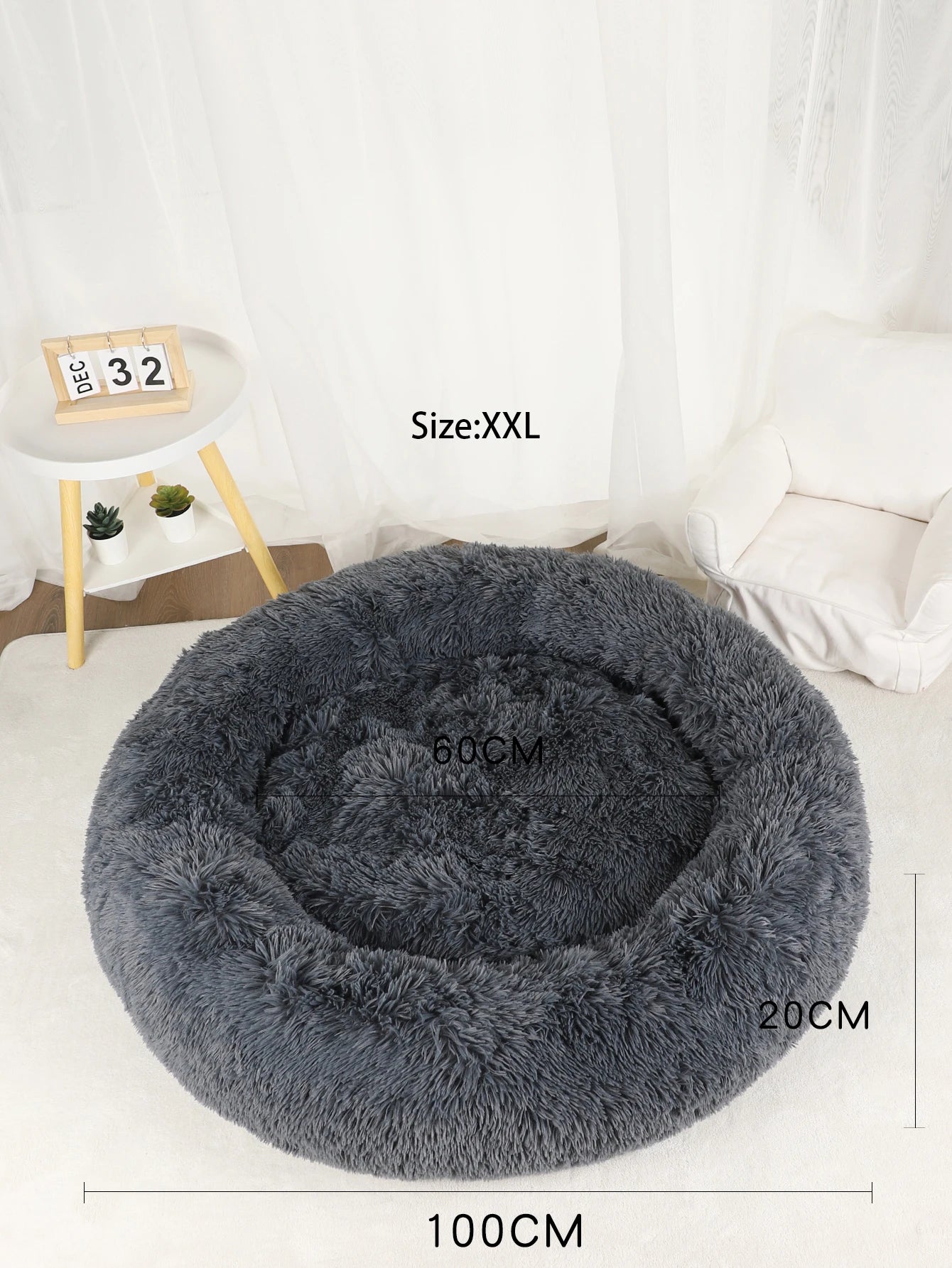 Plush Dog Bed Large Beds for Dogs Washable Medium Small Basket Accessorys Pet Furniture Fluffy Sofa Puppy Kennel Accessories Mat