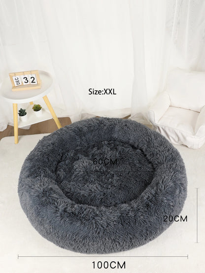 Plush Dog Bed Large Beds for Dogs Washable Medium Small Basket Accessorys Pet Furniture Fluffy Sofa Puppy Kennel Accessories Mat