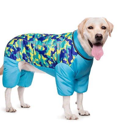 Winter Dog Clothes Super Warm Large Dogs Jacket Thicken Pet Cotton Coat Waterproof Dog Jumpsuits For French-Bulldog Overalls