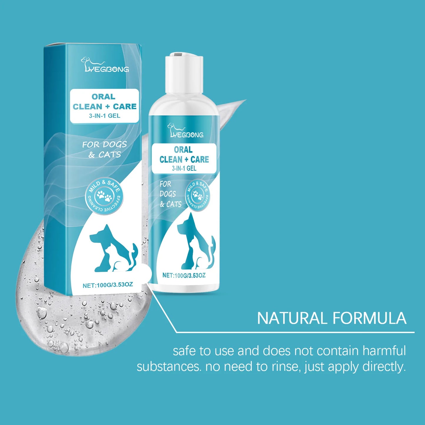 Pet Oral Care Gel Tooth Repair Tartar Cleaner Teeth Whitening Dental Breath Freshener Oral Brightening Dog Tooth Cleaning Gel