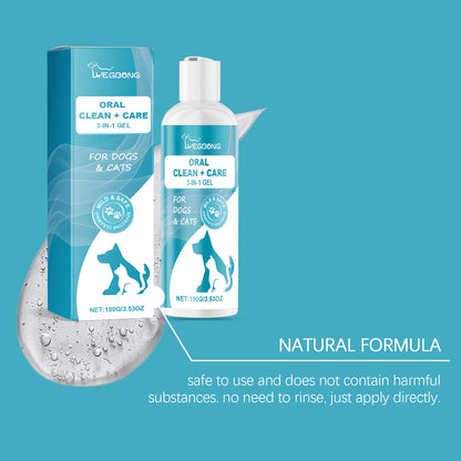 Pet Oral Care Gel Tooth Repair Tartar Cleaner Teeth Whitening Dental Breath Freshener Oral Brightening Dog Tooth Cleaning Gel