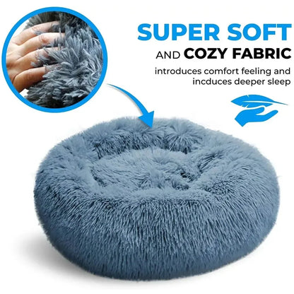 Round  Dogs Bed Cat Bed House Kennel Pet Mats Soft Long Plush Mat Pet Warm Basket Cushion Cats House Sofa Machine Wash Kennel