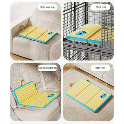 Pet Mat Waterproof Foldable Soft Washable Cushion Breathable Warm Reversible for Puppy Kitten Multi-functional use