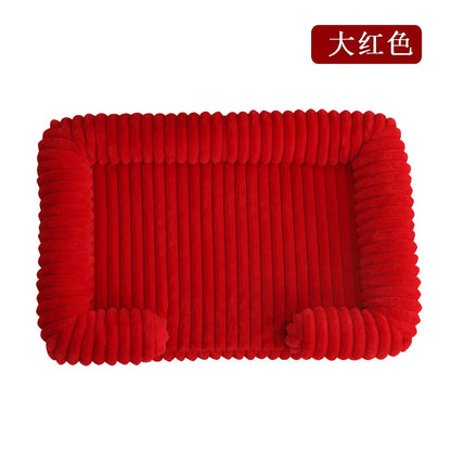 2025 Cross-border new product pet litter winter warm large dog kennel pet mat cat litter dog bed dog mat