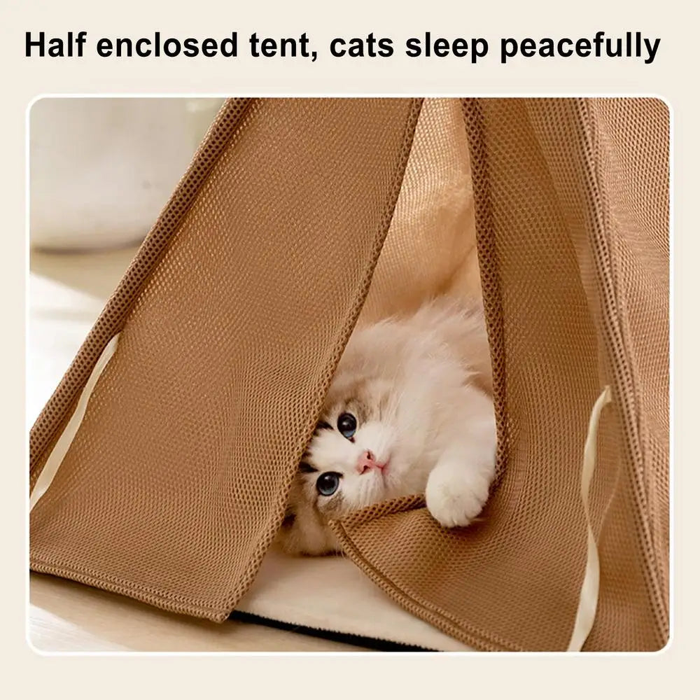 the GOOD BUDDY TEEPEE - Portable Pet Playpen, Breathable Mesh Foldable Dog Tent, Stable Structure Pet Teepee, Machine Washable Portable Indoor Doghouse