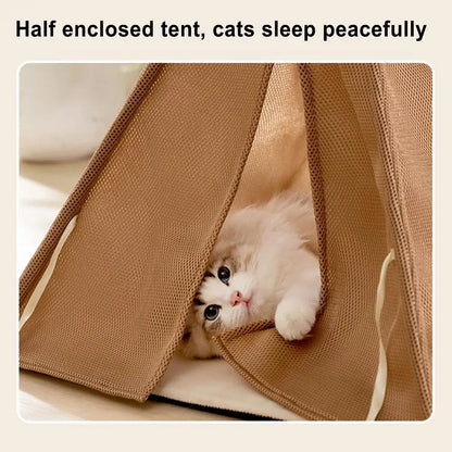 the GOOD BUDDY TEEPEE - Portable Pet Playpen, Breathable Mesh Foldable Dog Tent, Stable Structure Pet Teepee, Machine Washable Portable Indoor Doghouse