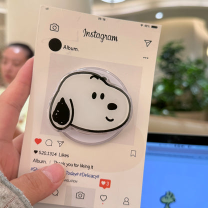 Cute Puppy For Snoopy Suction Magnet Smartphone Magnetic Mobile Phone Holder Samsung For Z Flip 7 Magnetic Phone Stand Practical