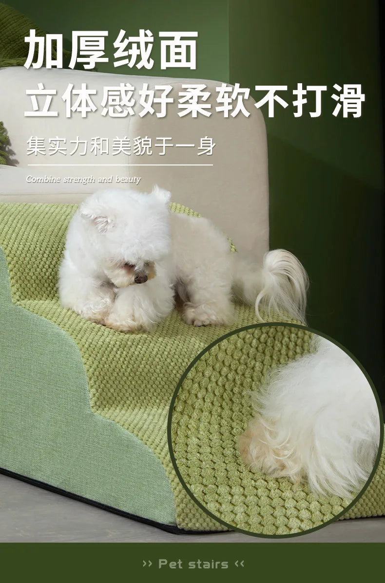 Dog Stairs Pet 2 Steps Stairs for Small Dog Old Dog Ramp Ladder Anti-slip High Bed Removable Dog Climbing Stairs Ramp Stairs