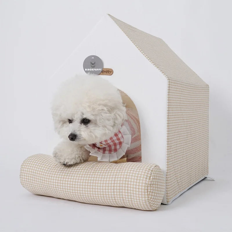 Foldable Pet House Kennel Bed For Small Medium Dogs Cats Winter Warm Cat Bed Nest Pet Products Pets Puppy Cave Sofa New Arrival