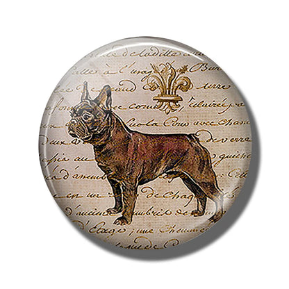 Yellow Brown Dachshund 30MM Fridge Magnet Handmade Weiner Dog Glass DomeRefrigerator Magnets Sticker Cute Animals Kitchen Decor