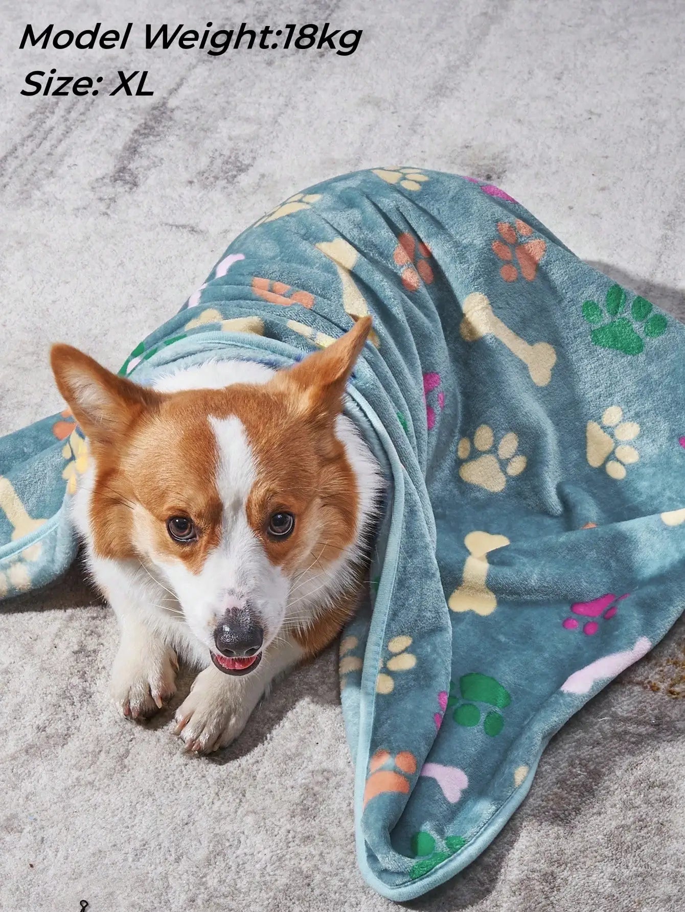1pc  Pet Blanket Dog Puppy Blanket Bone Print Fleece Blanket for Small Medium Large Dog Cat