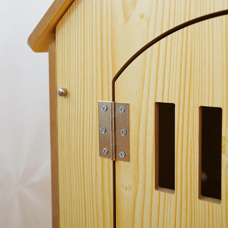 Indoor Dog House Bed Door Small Medium Cat Dog Kennel Outdoor Comfortable Puppy House Inside with Vents Pets Cage Supplies