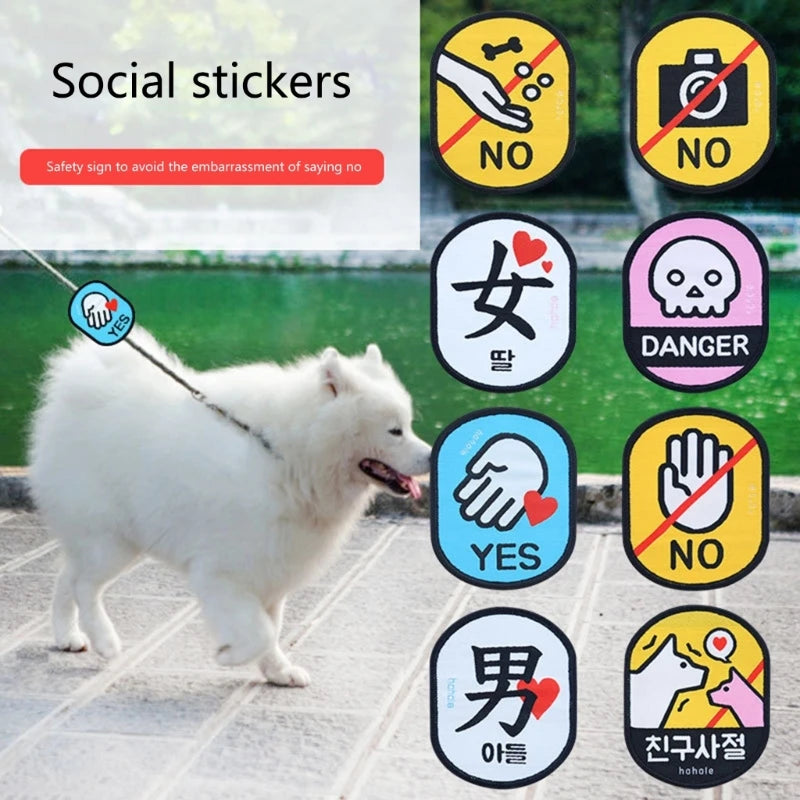 the TAILTAG DECALS - Pet Dog Social Identity Decals, Combining Waterproof and Tear Resistant Features Perfect for Pet Gatherings and Outings