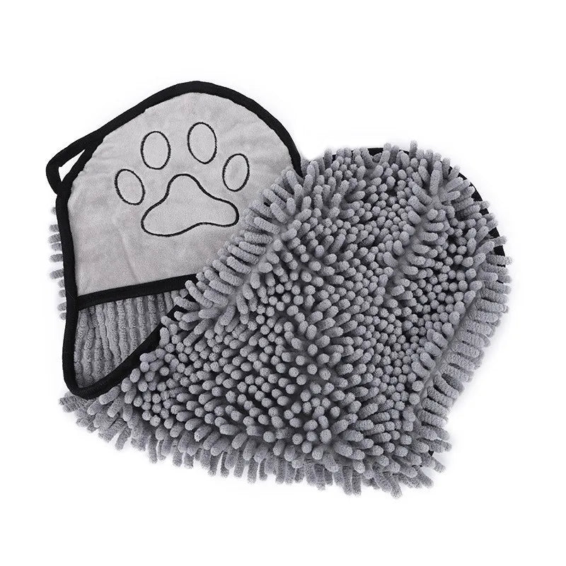 the PAWPOLISH BATH GLOVE - NEW Body Scrubber, Cat/Dog Bath Towel, Glove-Style Bathing Towel, New Dog Drying Towel, Quick-Dry Pet Supplies