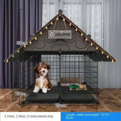 the BANGKOK BARKER - Fences Simple Kennel, Iron Teddy Living Room, Creative Doghouses, Pet Indoor Balcony Home, Pomeranian Puppy Courtyard Pet Cage