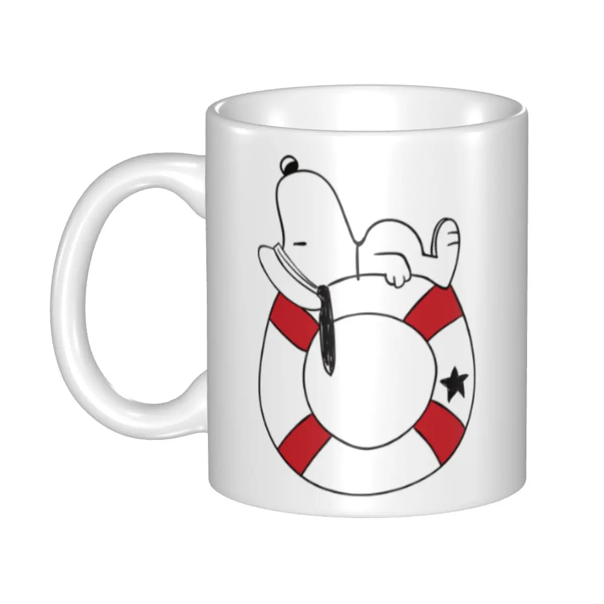 Manga Snoopy Woodstock Cartoon Dog Coffee Mug DIY Customized Ceramic Tea Milk Mug