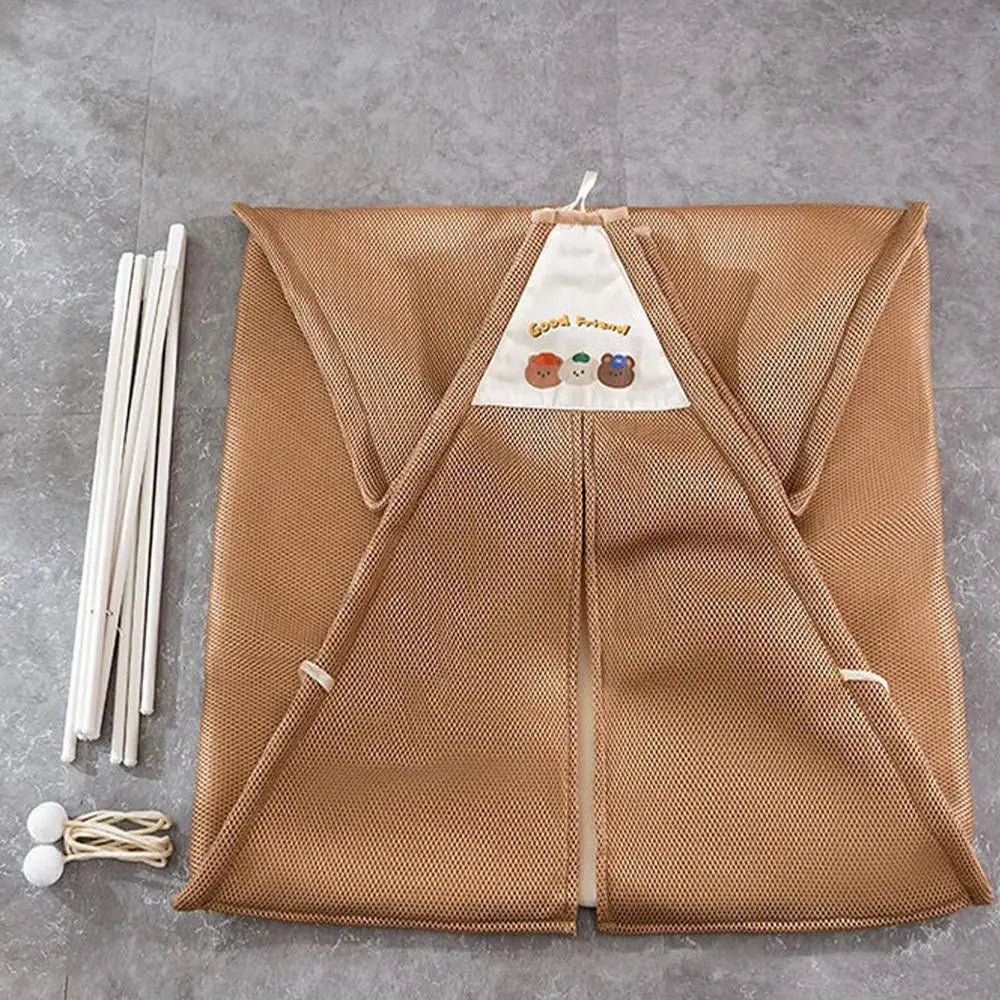 the GOOD BUDDY TEEPEE - Portable Pet Playpen, Breathable Mesh Foldable Dog Tent, Stable Structure Pet Teepee, Machine Washable Portable Indoor Doghouse