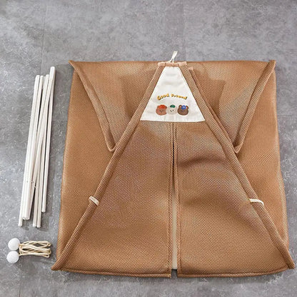 the GOOD BUDDY TEEPEE - Portable Pet Playpen, Breathable Mesh Foldable Dog Tent, Stable Structure Pet Teepee, Machine Washable Portable Indoor Doghouse