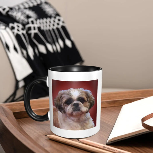 the PAWSHIH MUG - Shih Tzu Dog Mug, Funny Ceramic Coffee Cups/Tea Mugs, Milk Cup, Drinkware, Gifts for Friends