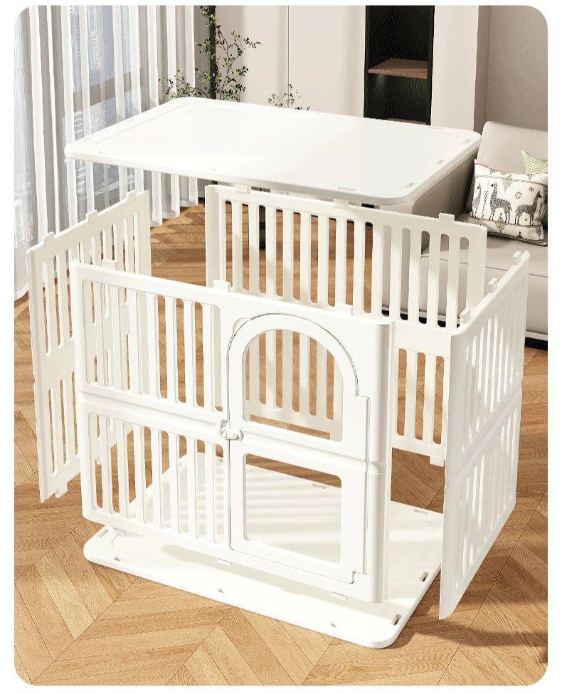 Indoor Dog House Large Space Pet Cage Noiseless Universal Wheel Transparent Dogs Villa Kennel Pet Accessories Products