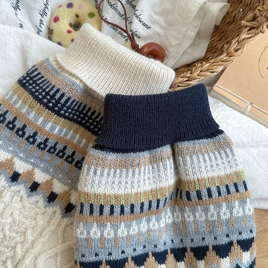 HolidayStripe Knit Sweater™ Christmas Dog Sweater | Dog Paw Clothing™