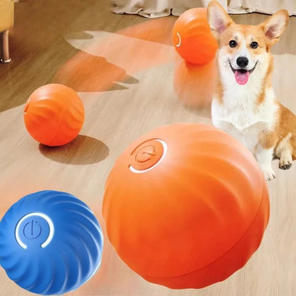 Pet Toy Ball Automatic Moving Dog Toy Ball Smart USB Jumping Rotating Interactive Dog Chew Toy Ball for Puppy Pet Supplies