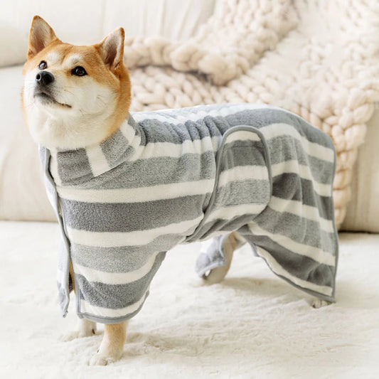 the PAWPLUSH SPA ROBE - 1PC Dog Bathrobe, Oversized Thick-Added Absorbent Quick Drying Golden Shiba Cat/Dog Bath Towel, Towel Used After Bath