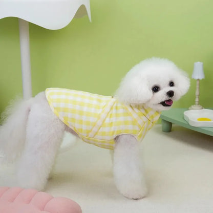 Warm Winter Pet Dog Clothes Plaid Parkas Dog Outdoor Coat Traction Pet Coat Vest Teddy Bear Small Dog Jackets Puppy Clothing