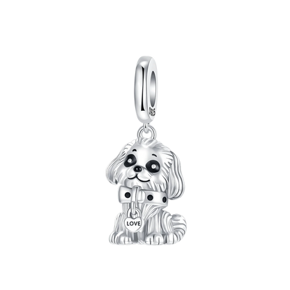 925 Sterling Silver Girl Holding Dog Charms Beads Fit Original 925 Bracelet Making Gift for Woman Jewelry Diy Fashion Pendant