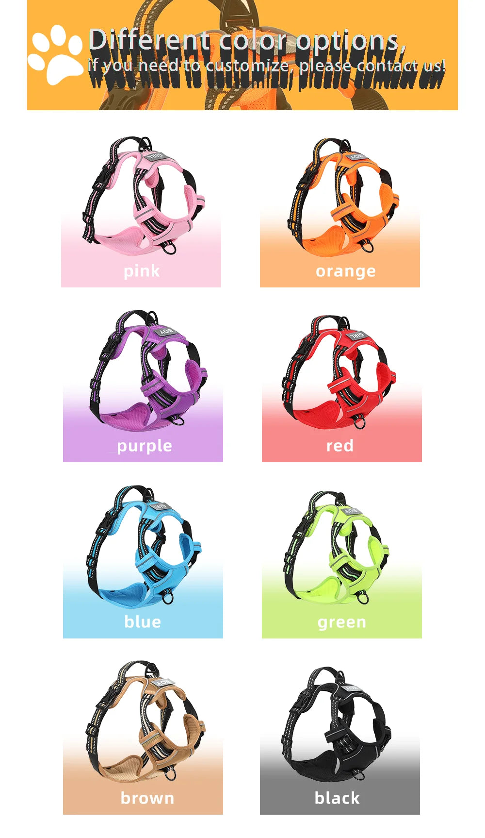 the REFLECTAGUARD PADDED HARNESS - Dog Harness, Pet Harness with Pull - 1 Leash Clip, Adjustable Padded Dog Vest, Reflective Non-Choking Pet Vest with Free Nameplate