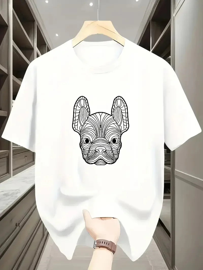 the PUG ART - Men's Short-Sleeved, Sporty and Loose T-Shirts, Suitable for Men Who Wear Large-Sized Quick-Drying and Breathable T-Shirts