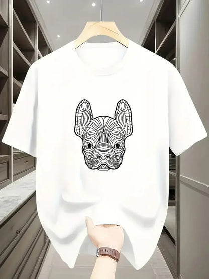 the PUG ART - Men's Short-Sleeved, Sporty and Loose T-Shirts, Suitable for Men Who Wear Large-Sized Quick-Drying and Breathable T-Shirts