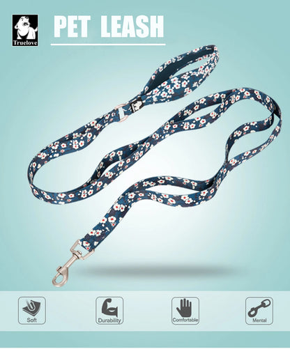 the PETALPACE NEOPRENE LEAD - Truelove Floral Pet Leash, Neoprene Padded Handle, Soft Comfortable, Easy Control, Safe for Small/Medium/Large Walking, Training