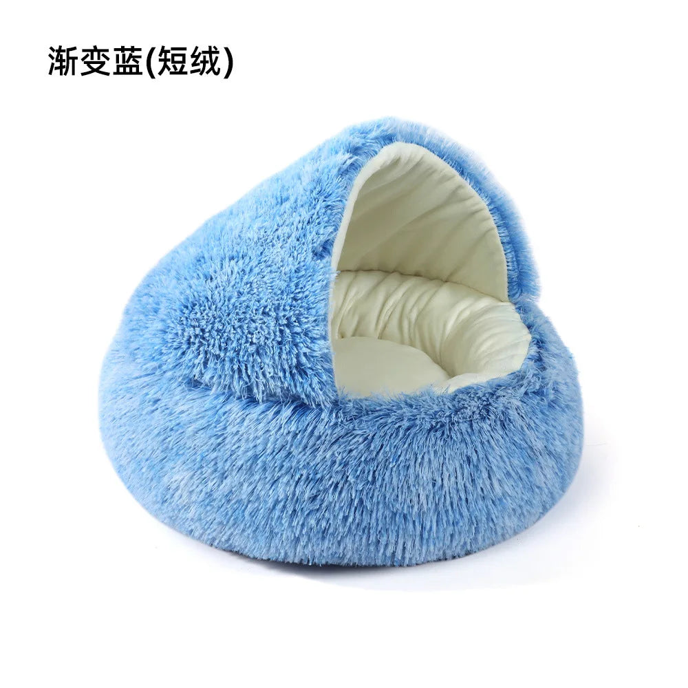 Winter Warm Pet Nest for Small Medium Pets (40cm-70cm) | Enclosed/Semi-Enclosed Pet Shell Nest | Dog House Cat Bed for Puppy Kit