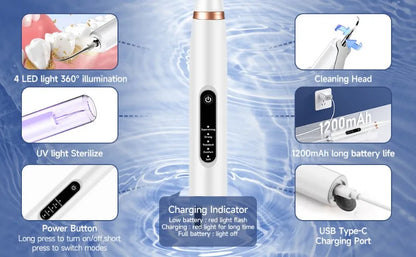 Ultrasonic Dog Dental Cleaner Electric Toothbrush Cleanning Dog Teeth Plaque Remover Pet Dental Calculus Beauty  Instrument