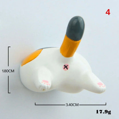 Cute Cartoon Dog Cat Ass Style Refrigerator Sticker Key Holder Creative Magnetic Message Wall Tile Stickers Magnet Cute Cartoon