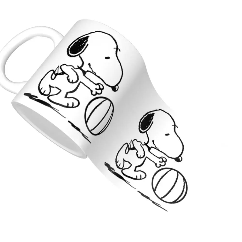 Manga Snoopy Woodstock Cartoon Dog Coffee Mug DIY Customized Ceramic Tea Milk Mug