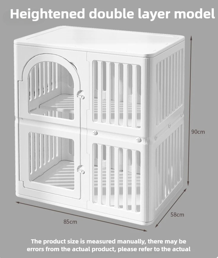 Indoor Dog House Large Space Pet Cage Noiseless Universal Wheel Transparent Dogs Villa Kennel Pet Accessories Products
