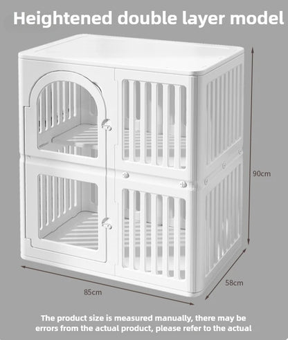Indoor Dog House Large Space Pet Cage Noiseless Universal Wheel Transparent Dogs Villa Kennel Pet Accessories Products