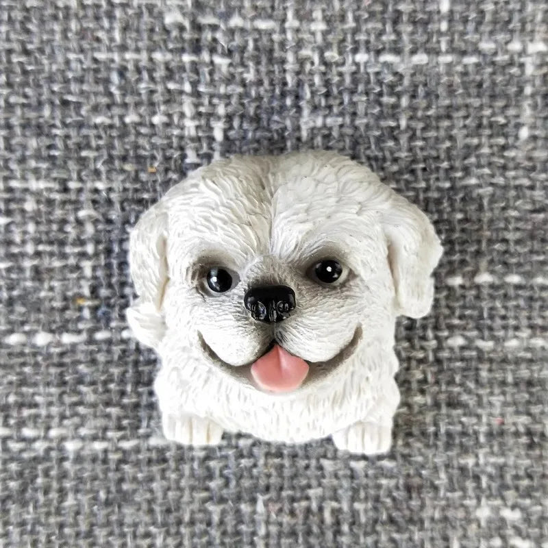 3D animal magnet refrigerator sticker simulation dog labrador Pug corgi Teddy Bichon resin Craft wall door home decoration gifts