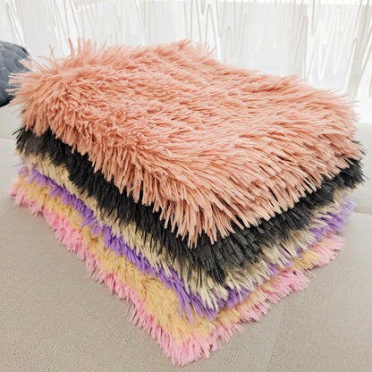 Plush Dog Blanket Winter Warm Pet Sheet Cat Dog Sofa Cushion Pet Mattress Household Carpet Comfortable Dog Sleeping Blanket