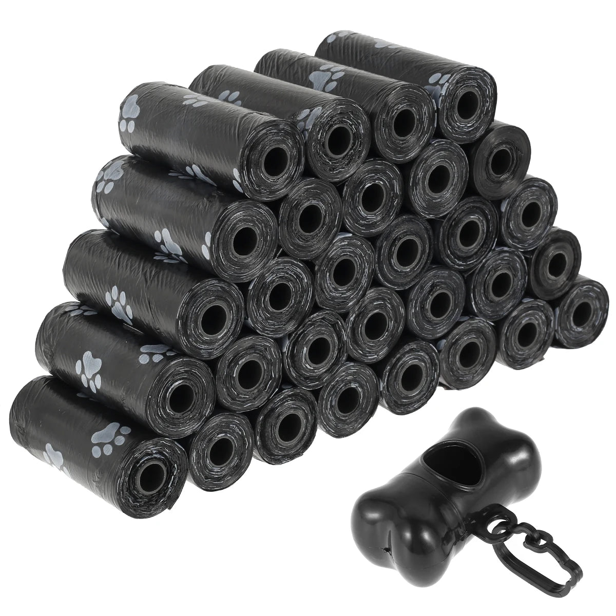 the DOG POOP BAGS - 30Roll Dog Poop Bags, Disposable Pet Waste Bags, Dog Waste Bags, Designer Pet Poop Clean Pick-Up Bone Bag Dispenser Tools