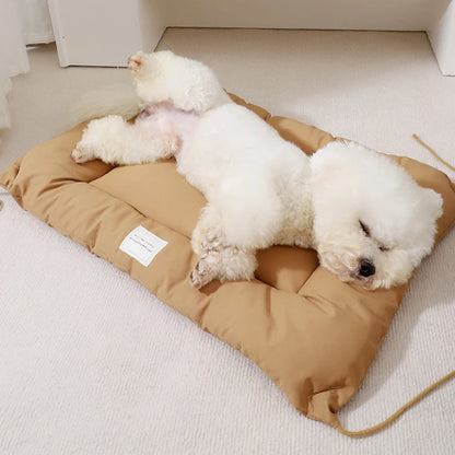 Pet Dog Cat Square Thickened Warm Bed Mat Winter Puppy Anti-slip Comfortable Cleanable Cushions Kennels Accessories For Marci