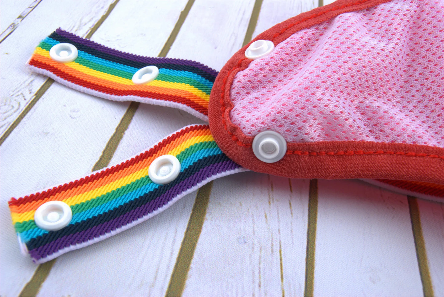 Adjustable Pet Diaper Pants for Female Dogs with Rainbow Suspenders Cute Polka Dot Puppy Sanitary Underwear Reusable Dog Shorts