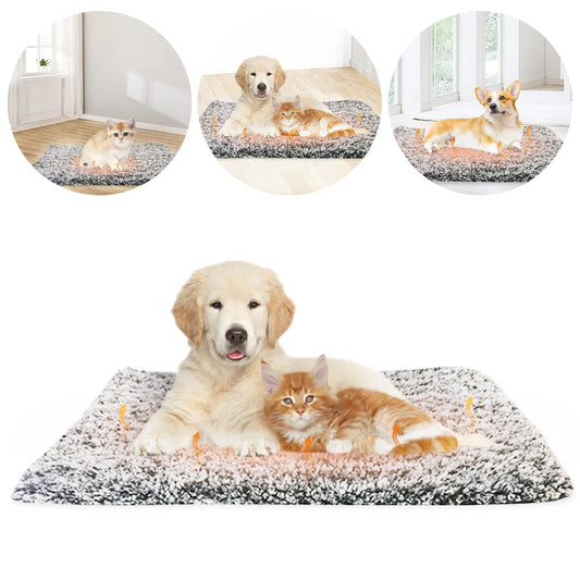 Cat Warmer Mat Warm Thermal Pet Pad Soft Self-Warming Cat Bed Pad Comfortable Thickened Blanket Pad for Indoor Cats & Small Dogs
