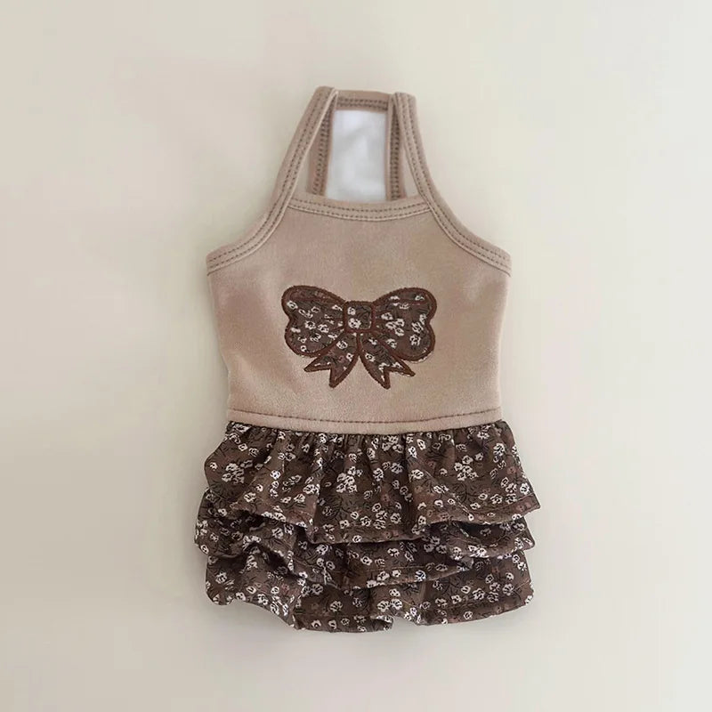 Pet Flower Plush Coat Dog Flower Cake Skirt Cute Dog Plush Hat Dog Clothes Winter Bear Flower Plush Thick Vest Coat Bottom Skirt