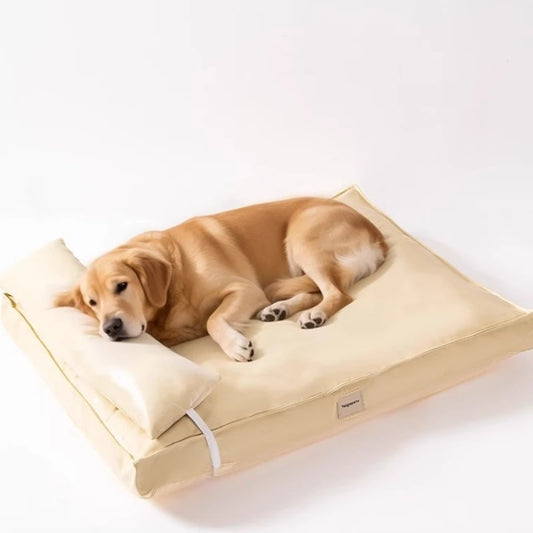 t‌he COZY COOLING PET MAT - All-Season Washable Leather Dog Bed - Removable Pet Mat, Summer Cooling Pad, Cozy Sleep Solution, Durable Pet Furniture