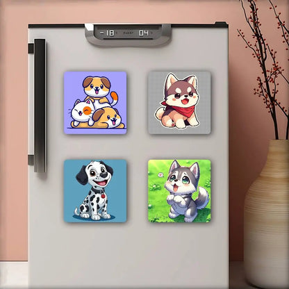 Dog Cartoon Personalized Fridge Magnets Magnetic Refrigerator Memorial Gifts For Kitchen Office Locker Travel Home Deco
