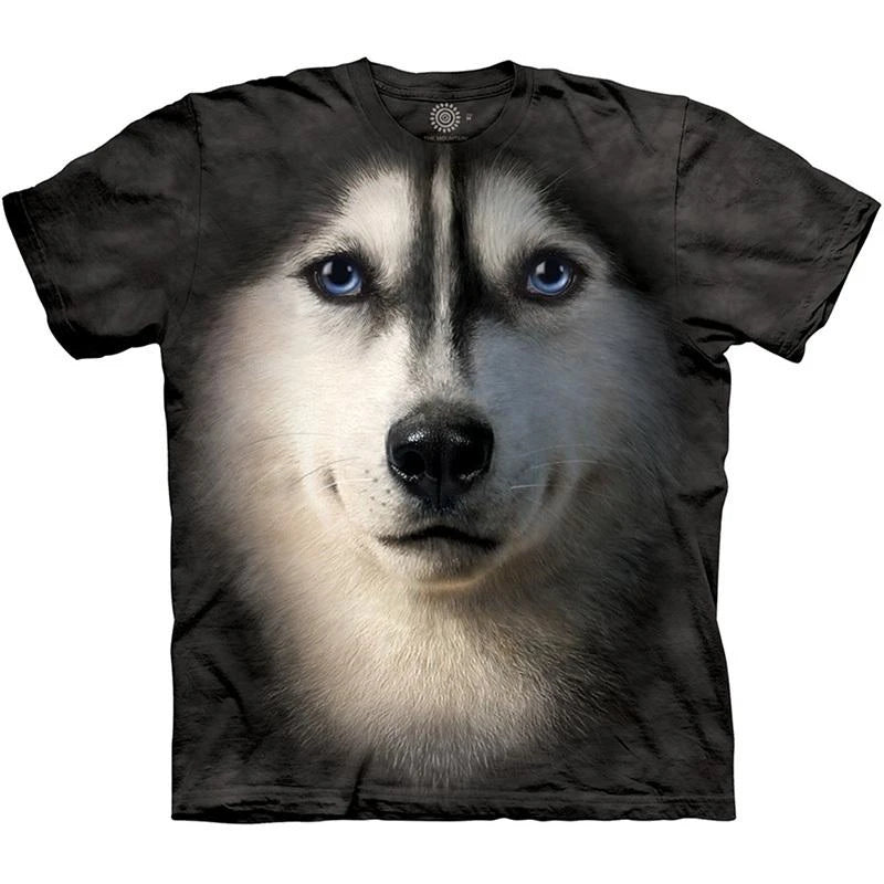 the GOLDEN BOY - Cute Dog Face Graphics T-Shirts, Summer Fashion Short Sleeve Funny 3D Animals Printed T-Shirts, Men's Casual Loose Harajuku Tees