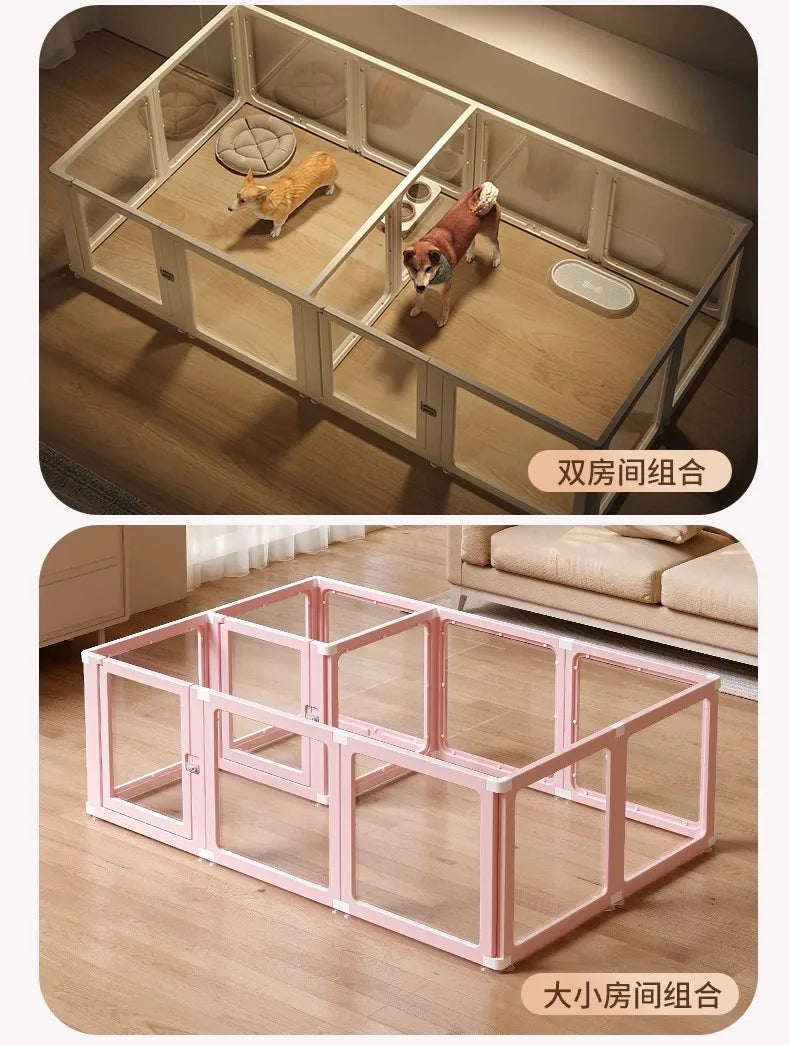 Minimalist Style Pet Supplies Pet Store Doghouse Acrylic Fence Small Pet Dog Interior Decoration Transparent Isolation Pet Bed